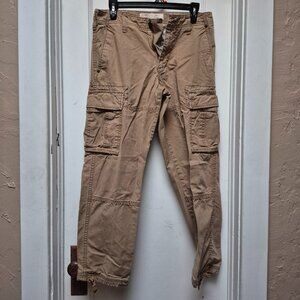Old Navy Wanderer Tan Cargo Pants - 100% cotton - 29 X 30